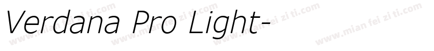 Verdana Pro Light字体转换